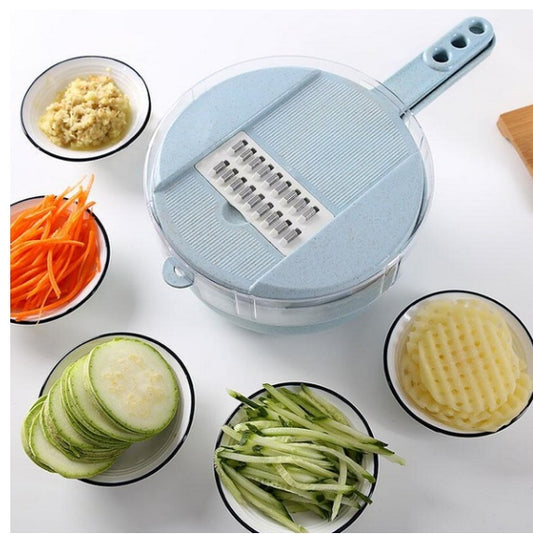 8-in-1 Mandoline Vegetable Slicer Cutter Grater with Strainer