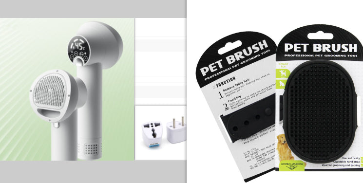 Silent Pet Hair Dryer Comb for Dogs and Cats