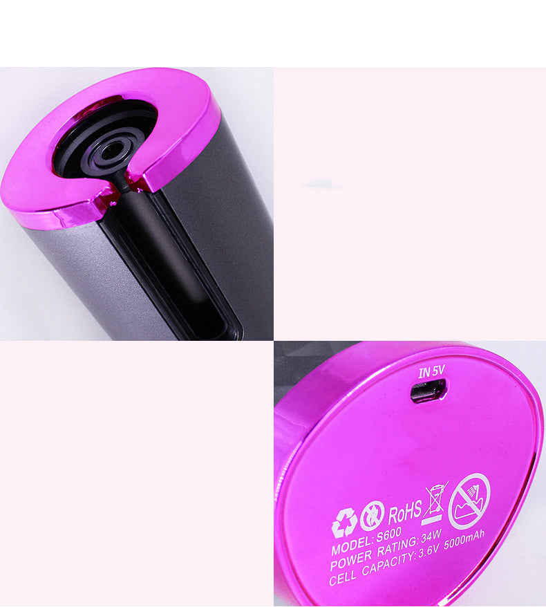 Rechargeable Automatic Hair Curler LCD Ceramic Rotating Styler