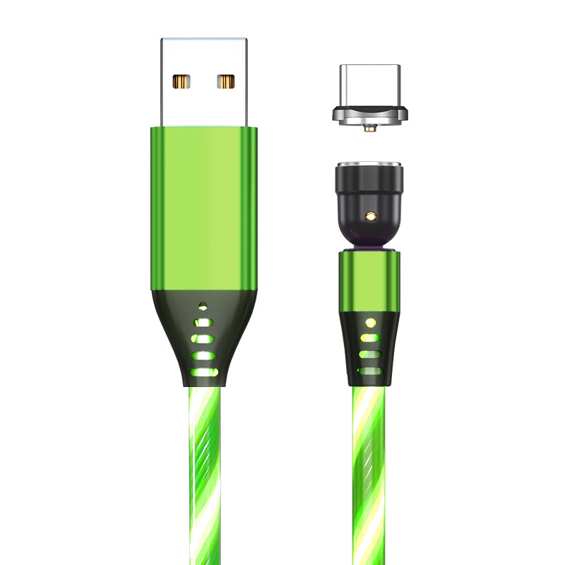 540 Degree Rotating Magnetic LED Charger Cable Fast Charge 3A