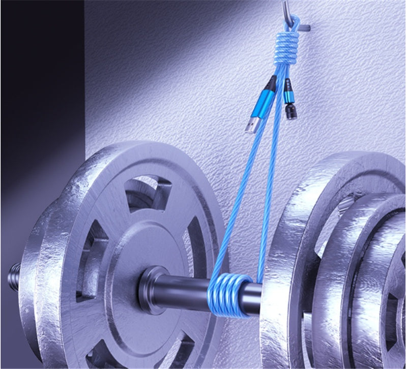 540 Degree Rotating Magnetic LED Charger Cable Fast Charge 3A