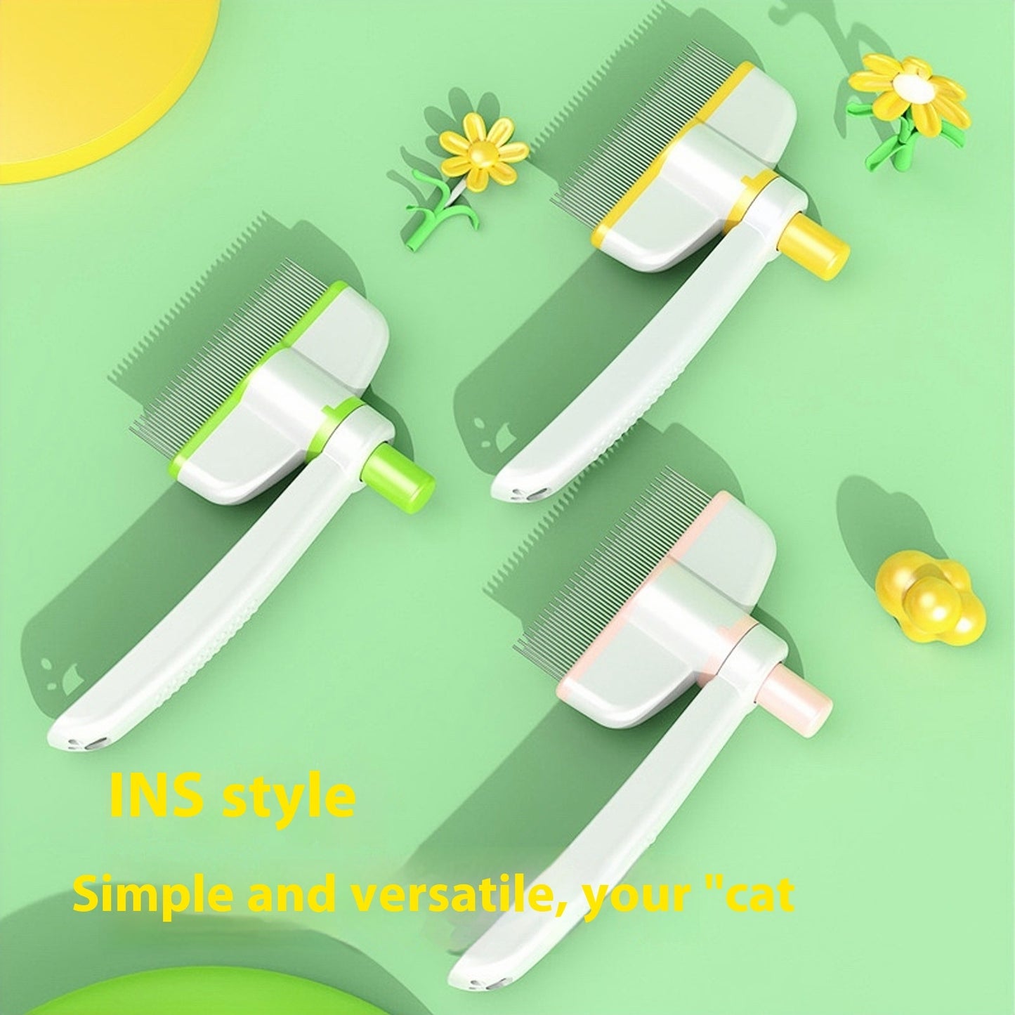 Self-Cleaning Pet Comb Hair & Flea Remover