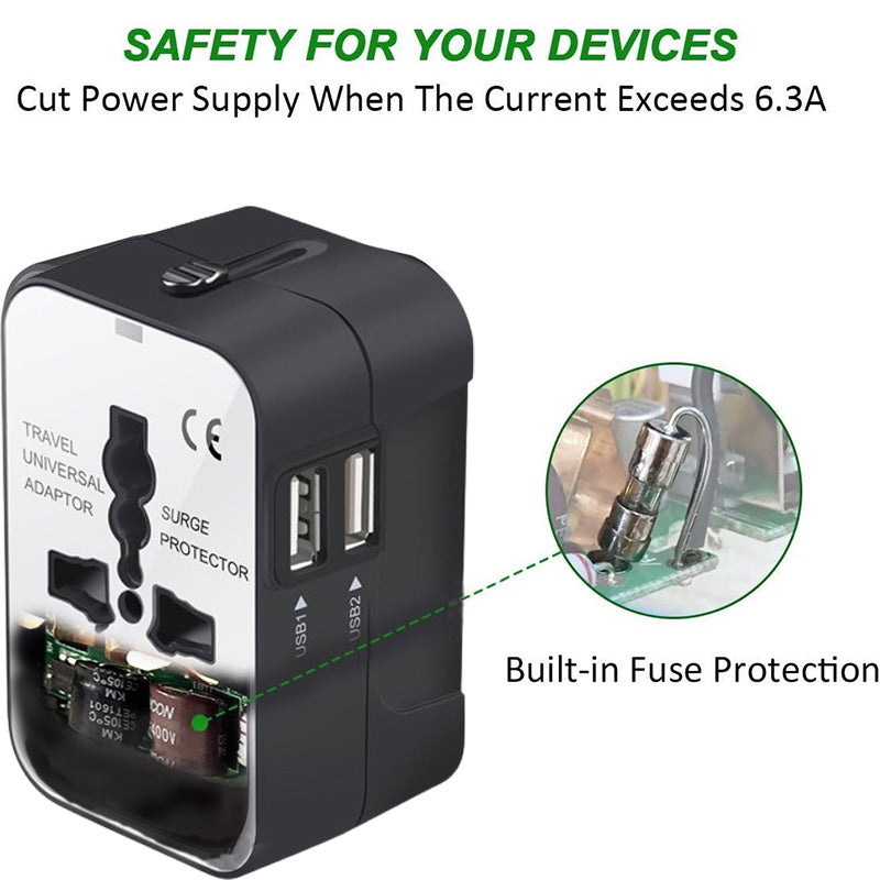 Worldwide All-in-One Travel Plug Adapter