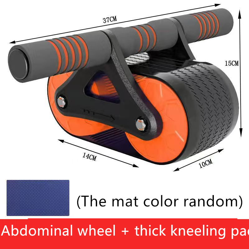 Double Wheel Ab Roller Automatic Rebound Home Gym Trainer