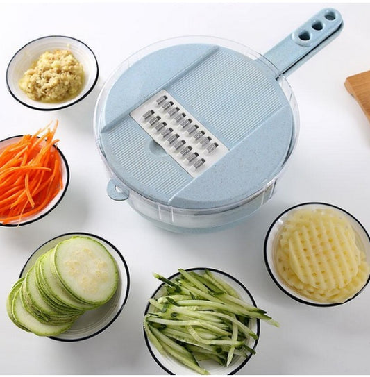 8-in-1 Mandoline Vegetable Slicer Cutter Grater with Strainer