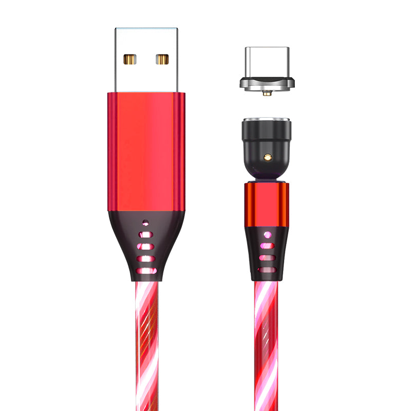 540 Degree Rotating Magnetic LED Charger Cable Fast Charge 3A
