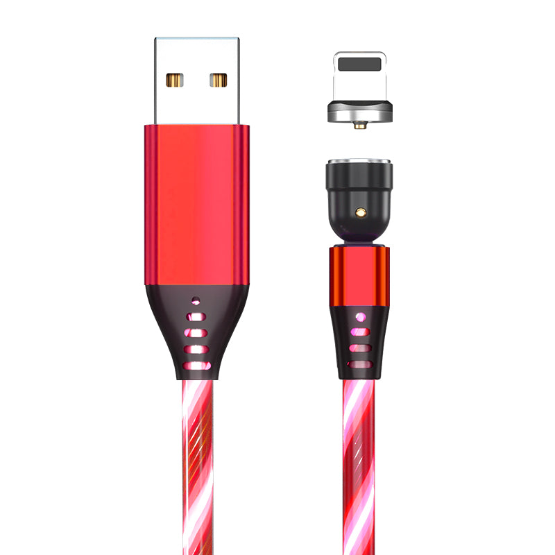 540 Degree Rotating Magnetic LED Charger Cable Fast Charge 3A