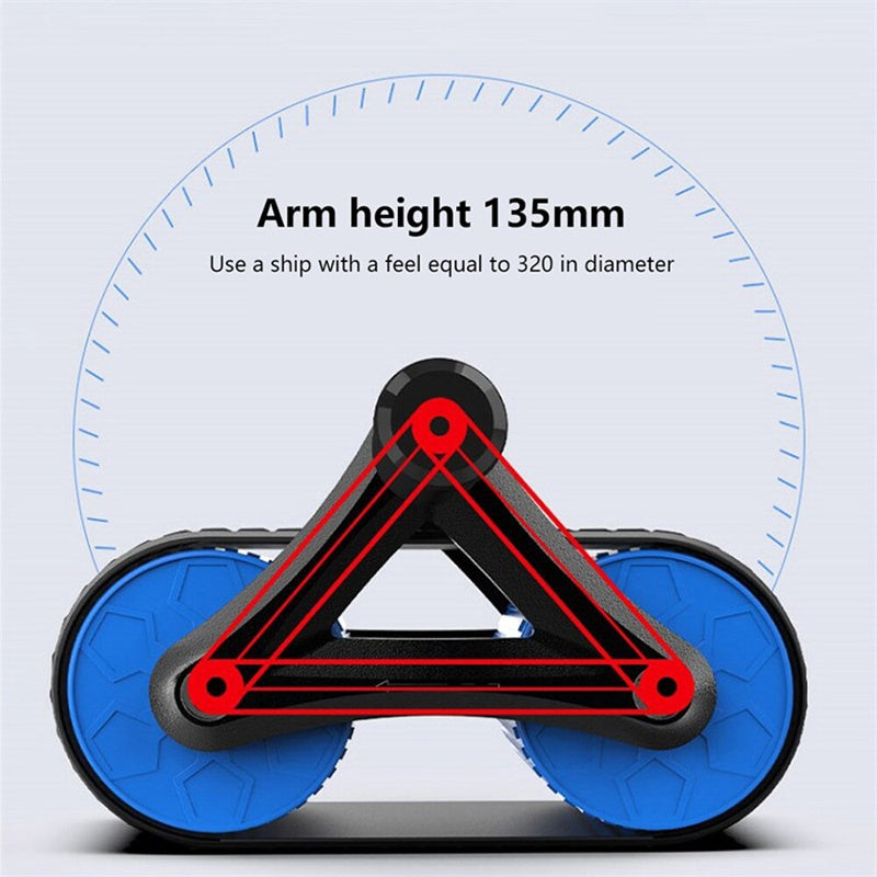 Double Wheel Ab Roller Automatic Rebound Home Gym Trainer
