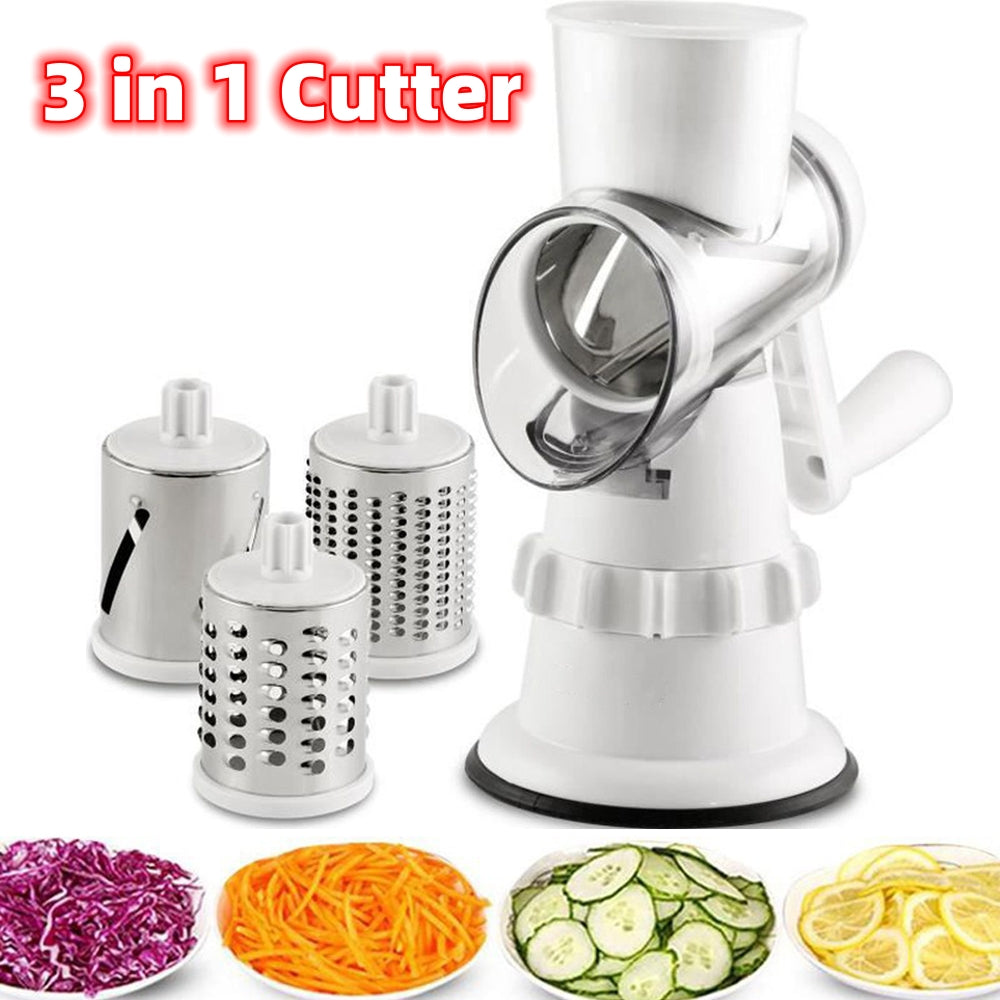 3-in-1 Vegetable Slicer Grater Chopper Mandoline Kitchen Gadget