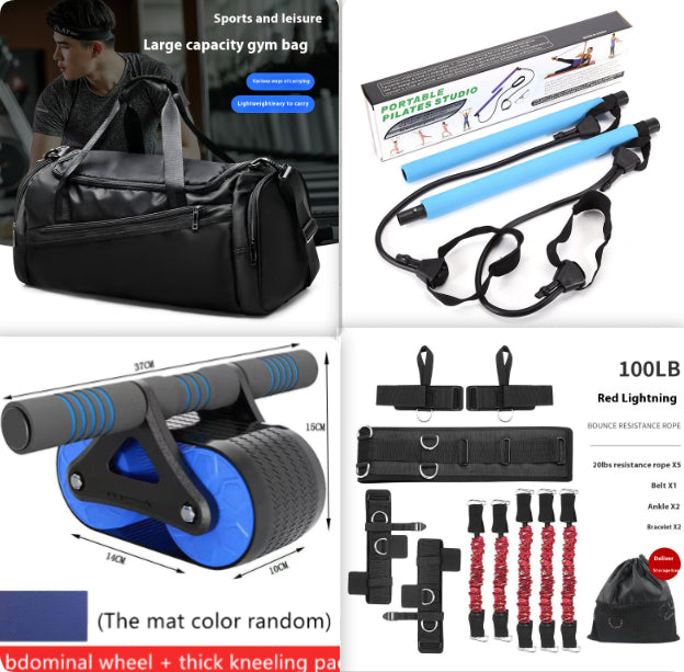 Double Wheel Ab Roller Automatic Rebound Home Gym Trainer