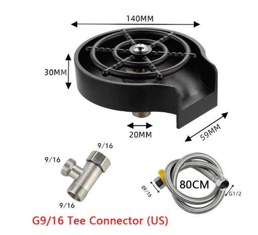 Bar Counter Cup Washer High Pressure Automatic Faucet Cleaner