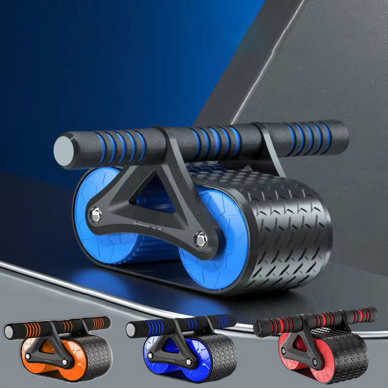 Double Wheel Ab Roller Automatic Rebound Home Gym Trainer