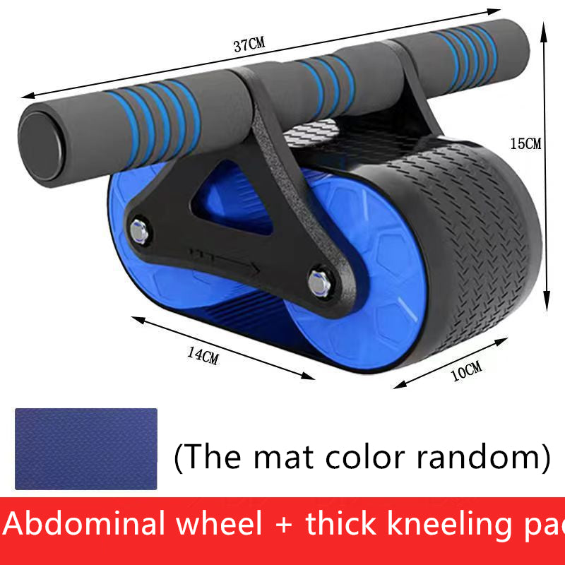 Double Wheel Ab Roller Automatic Rebound Home Gym Trainer