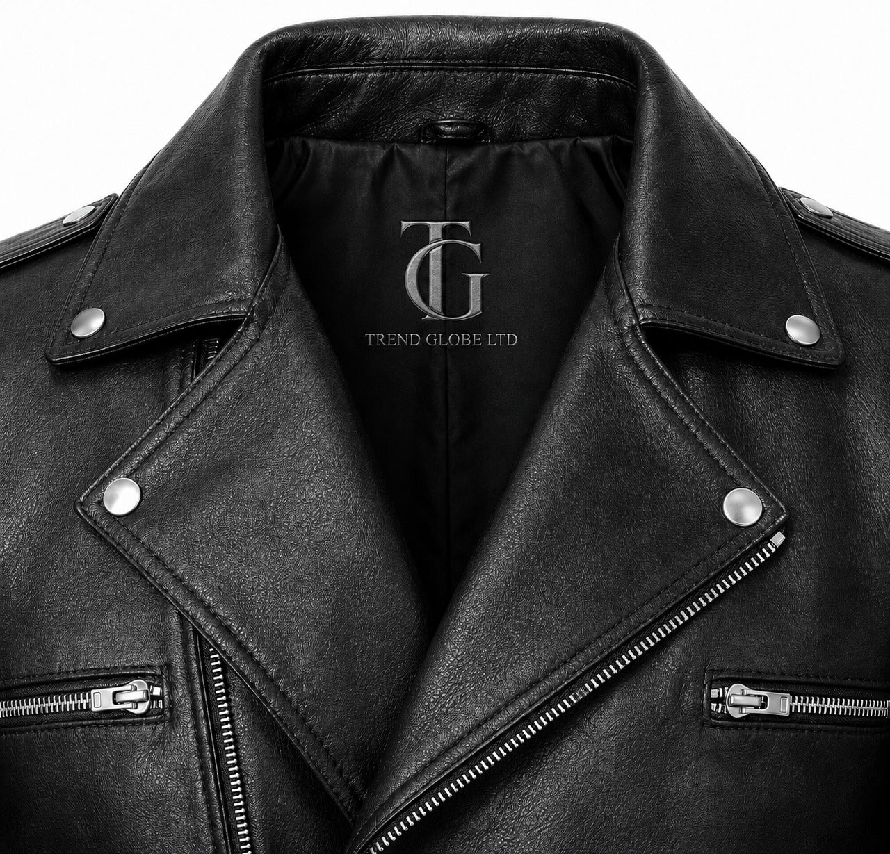 Negan style asymmetrical belted black  Leather biker jacket