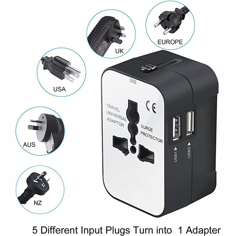 Worldwide All-in-One Travel Plug Adapter