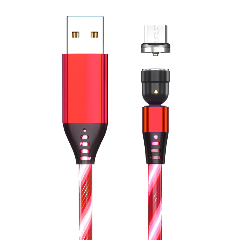 540 Degree Rotating Magnetic LED Charger Cable Fast Charge 3A