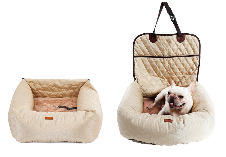 2-in-1 Folding Pet Carrier Car Seat Bed Mattress