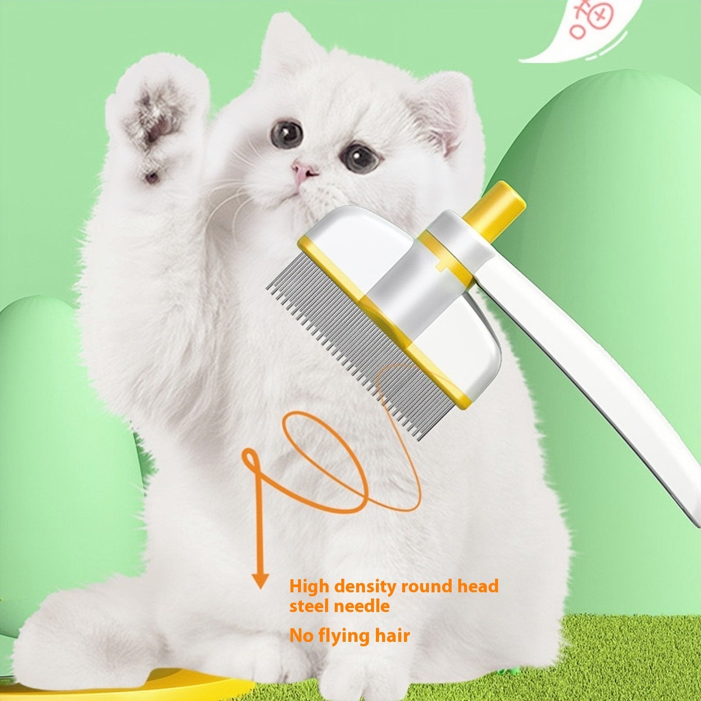 Self-Cleaning Pet Comb Hair & Flea Remover